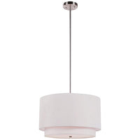 Rondin 18" Wide Brushed Nickel 3-Light Pendant