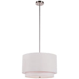 Rondin 18" Wide Brushed Nickel 3-Light Pendant