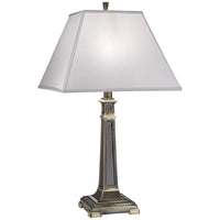 Silk Shantung Roman Bronze Table Lamp