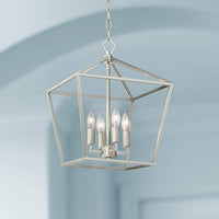 Queluz 13" Wide Brushed 4-Light Entry Pendant Light