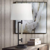 Alden Gun Metal Straight Handle Table Lamp