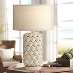 Shell Point Seashell Beige Table Lamp with Night Light