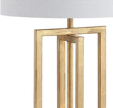 Anya 20.25" Metal/Marble LED Table Lamp Gold Leaf