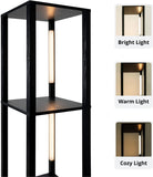 FENLO Fancy Display Shelves with LED Floor Lamp