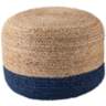 Oliana Beige and Light Pink Ombre Cylinder Pouf Ottoman