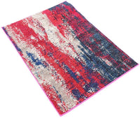 Bright Abstract Red Magenta Soft Area Rug