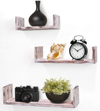 Floating U Shelves - Set of 3