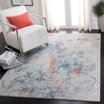 Modern Abstract Area Rug, , Light Blue/Ivory