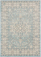 Kingsbury Collection Oriental Blue Traditional Soft Area Rug