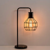 USB Modern Table Lamp with Outlet, Industrial Farmhouse