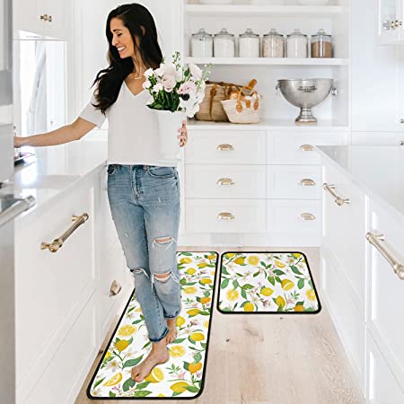 Non Skid Washable Absorbent Microfiber Kitchen Mats for Floor Anti Fat –  Ashley Area Rugs