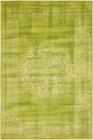 Modern Traditional Vintage Distressed Light Green Soft Area Rug