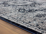 Oriental Navy Blue Soft Area Rug