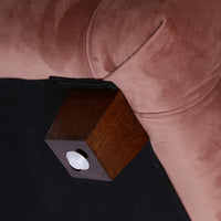 Velvet Ottoman Bench Cube Foot Rest Stool Square Coffee Table, 28.9" W