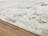 Kingsbury Collection Abstract Grey Modern Soft Area Rug