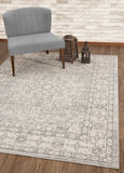 Kingsbury Collection Oriental Silver Traditional Soft Area Rug