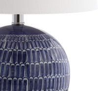 Ronald 21" Ceramic LED Lamp Navy