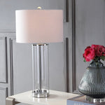 Harper 29" Glass LED Table Lamp Clear/Chrome