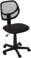 Low-Back, Upholstered Mesh, Adjustable, Swivel Computer Office Desk Chair, Black