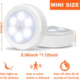 3Packs Motion Sensor Light Indoor,LED Closet Lights,Night Light Battery Powered (Cool White)