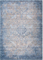 Nottingham Collection Blue Oriental Soft Area Rug