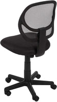 Low-Back, Upholstered Mesh, Adjustable, Swivel Computer Office Desk Chair, Black