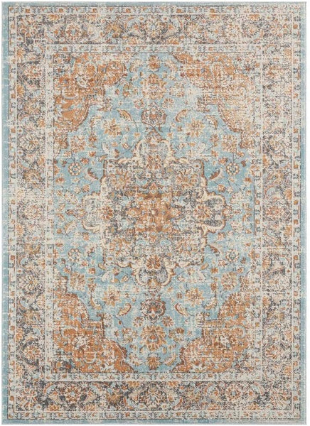 Kingsbury Collection Oriental BLUE Traditional Soft Area Rug 5x7
