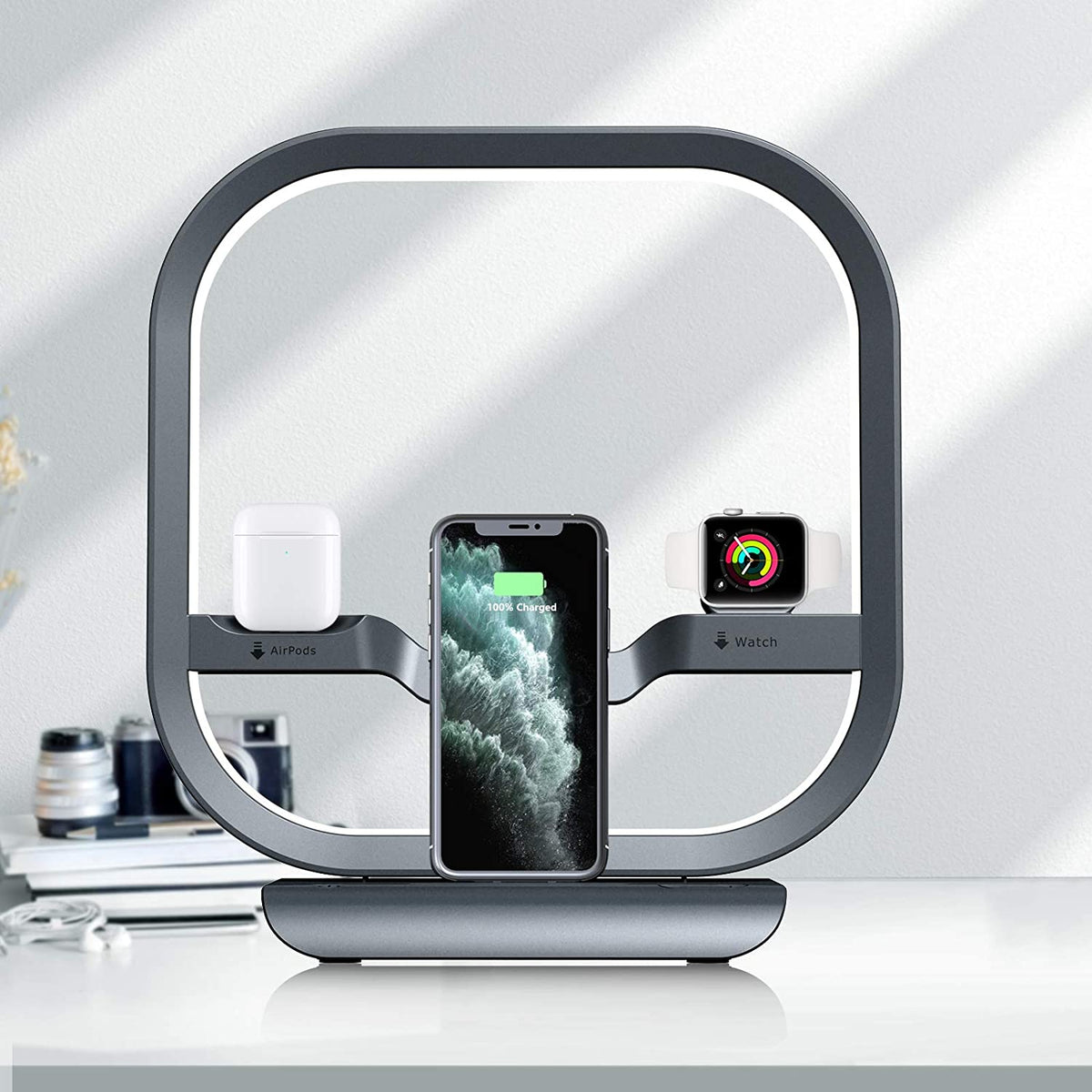 Modern Desk Lamps Wireless Charger with USB Ports Touch Control Ashley Area Rugs