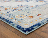 Beverly Collection Ivory Oriental Floral Soft Area Rug