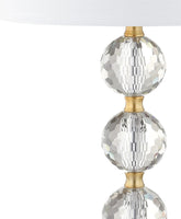 Ashley 25.25" Crystal LED Table Lamp Clear/Brass