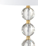 Ashley 25.25" Crystal LED Table Lamp Clear/Brass