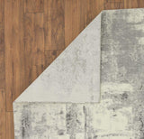 Kingsbury Collection Abstract Grey Modern Soft Area Rug