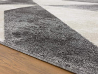 Abstract Gray Ivory Soft Area Rug