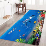 3D Seaworld Printed Area Rug Runner Non-Skid