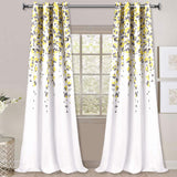 Flowers Window Curtain Floral Window Treatment Grommet Curtains