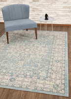 Kingsbury Collection Oriental Blue Traditional Soft Area Rug