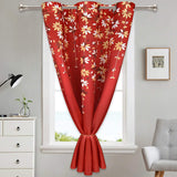 Flowers Window Curtain Floral Window Treatment Grommet Curtains