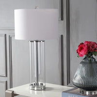Harper 29" Glass LED Table Lamp Clear/Chrome