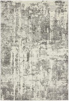 Kingsbury Collection Grey Abstract Soft Area Rug