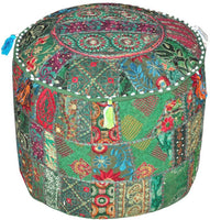 Bohemian Ottoman Floor Pillow Seating, 22 X 12 Inches, Only Cover, Filler not Included