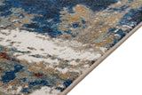 Arman Abstract Multi Blue Brown Soft Area Rug