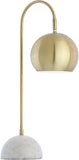 Stephen 23.5" Metal/Marble LED Lamp Gold/White