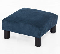 Ottoman Footrest Stool Small PU Leather Square Footstool