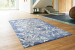 Persian Distressed Dark Blue Area Rugs