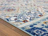 Transitional Blue Soft Area Rug 8x10