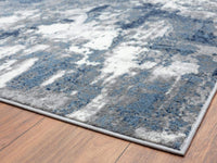 Cambridge Collection Blue Grey Abstract Soft Area Rug