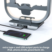 Modern Desk Lamps Wireless Charger with USB Ports Touch Control