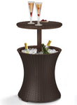 Patio Cooler Bar Table Rattan Style