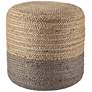 Jaipur Oliana Taupe and Beige Ombre Cylinder Tall Pouf Ottoman