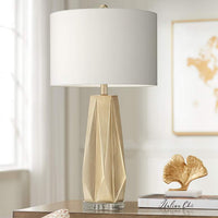 Euro Bravo Champagne Geometric Table Lamp